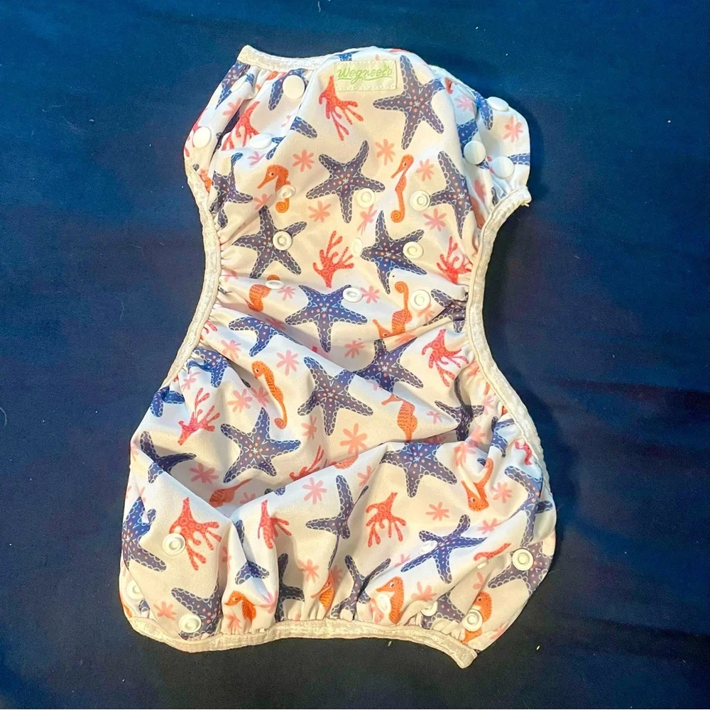 Colorful Starfish and Sea Life Kids Swim Diapers